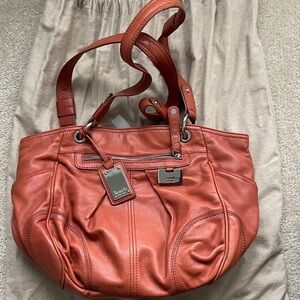 Tignanello Women's Orange Leather Bag